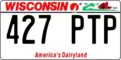 WI license plate 427PTP