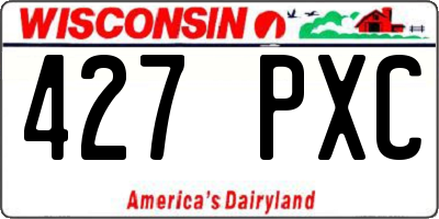 WI license plate 427PXC
