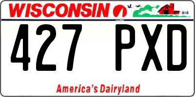 WI license plate 427PXD