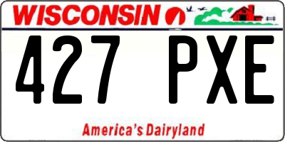 WI license plate 427PXE