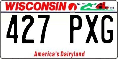 WI license plate 427PXG