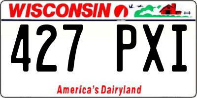 WI license plate 427PXI