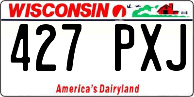 WI license plate 427PXJ