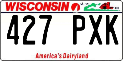 WI license plate 427PXK