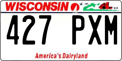 WI license plate 427PXM