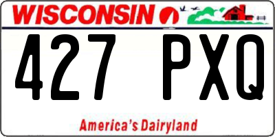 WI license plate 427PXQ