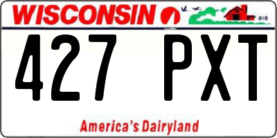 WI license plate 427PXT