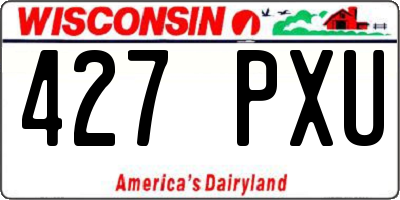 WI license plate 427PXU