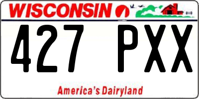 WI license plate 427PXX