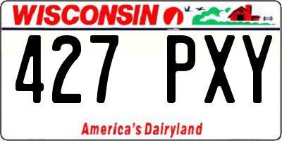 WI license plate 427PXY
