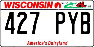 WI license plate 427PYB