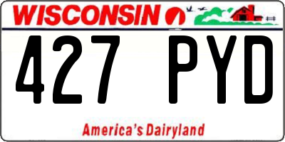 WI license plate 427PYD