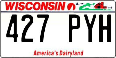 WI license plate 427PYH