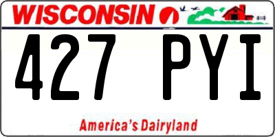WI license plate 427PYI
