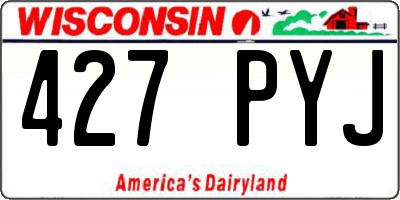 WI license plate 427PYJ