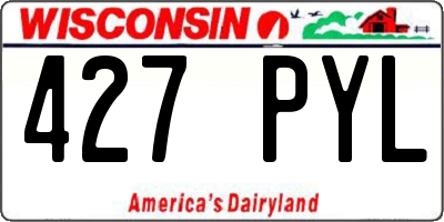 WI license plate 427PYL