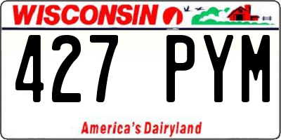 WI license plate 427PYM