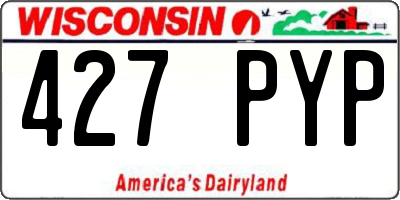 WI license plate 427PYP