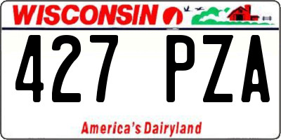 WI license plate 427PZA