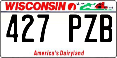 WI license plate 427PZB