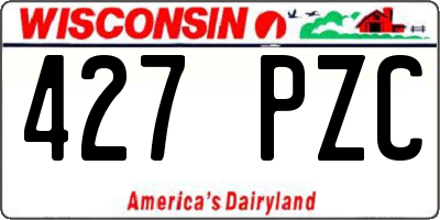 WI license plate 427PZC