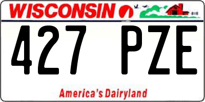 WI license plate 427PZE