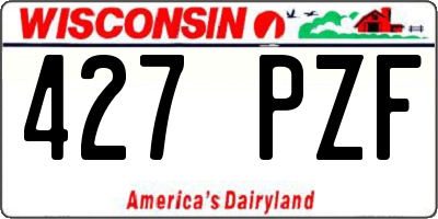 WI license plate 427PZF