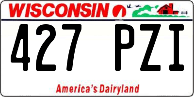 WI license plate 427PZI