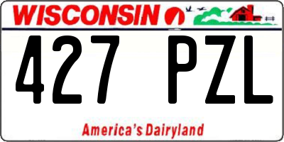 WI license plate 427PZL