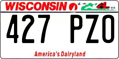 WI license plate 427PZO