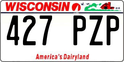 WI license plate 427PZP