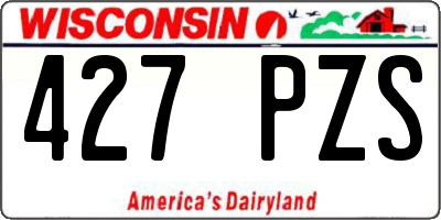 WI license plate 427PZS