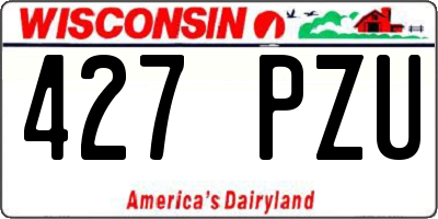 WI license plate 427PZU
