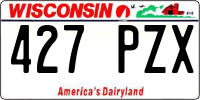WI license plate 427PZX