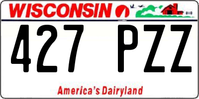 WI license plate 427PZZ