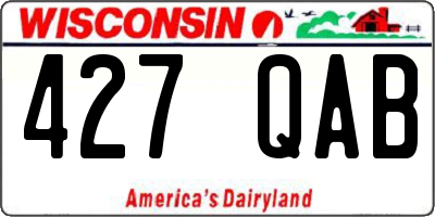 WI license plate 427QAB