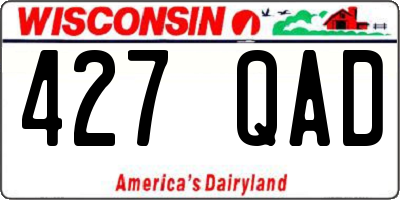 WI license plate 427QAD