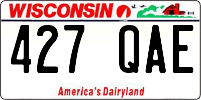 WI license plate 427QAE