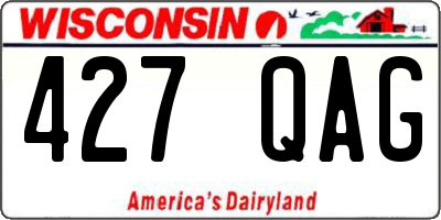 WI license plate 427QAG