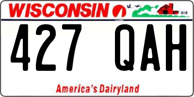WI license plate 427QAH