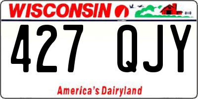 WI license plate 427QJY