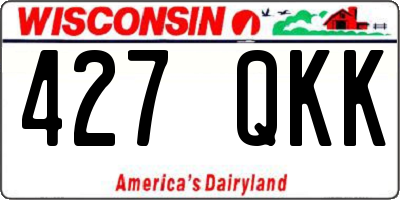 WI license plate 427QKK