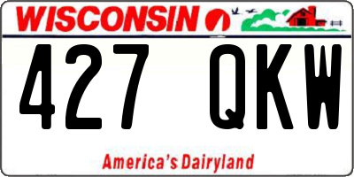 WI license plate 427QKW