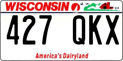 WI license plate 427QKX