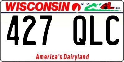 WI license plate 427QLC