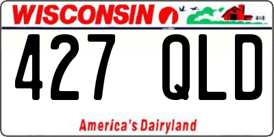 WI license plate 427QLD