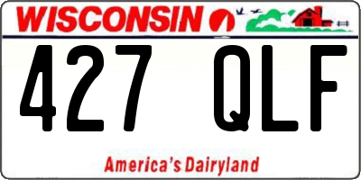 WI license plate 427QLF