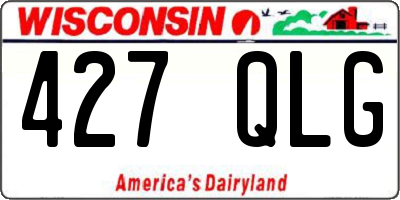 WI license plate 427QLG