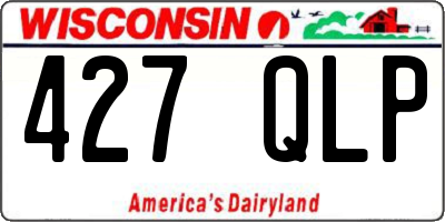 WI license plate 427QLP
