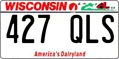 WI license plate 427QLS
